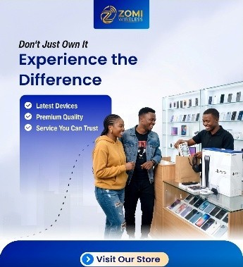 Customers shopping for phones and accessories at a wireless store
